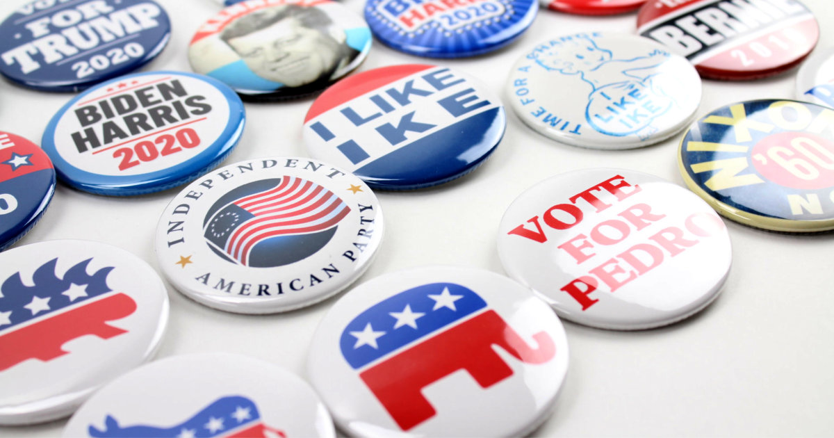Custom Buttons for Political Campaigns and Elections